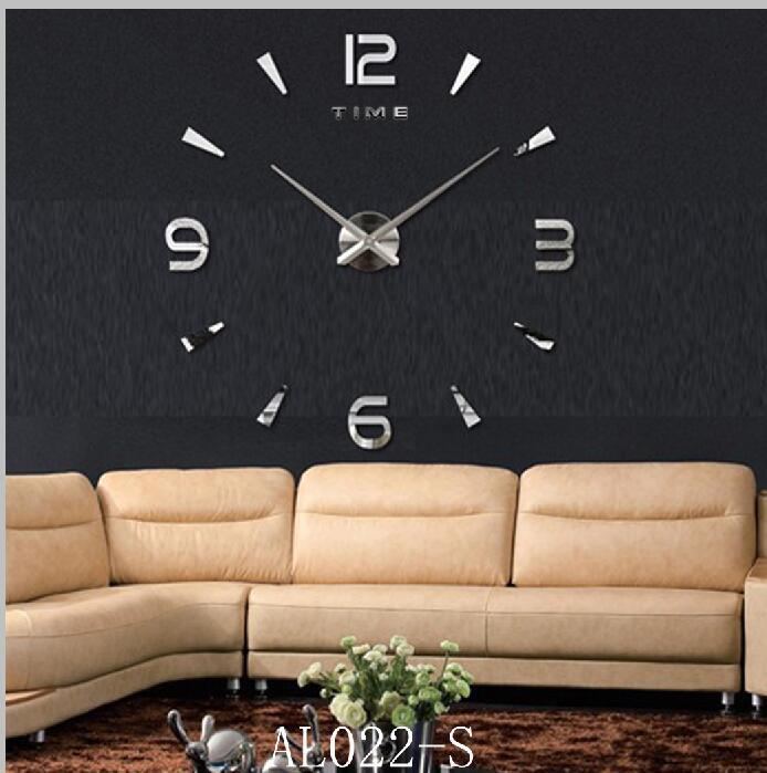 Large European & American 3D Acrylic Wall Clock for Living & Dining Room Home Decor - DIY Wall Sticker Clock