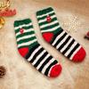 Autumn and Winter New Socks Women's Coral Fleece Thickened Three-dimensional Cartoon Embroidered Christmas Socks Half Fleece Home Socks