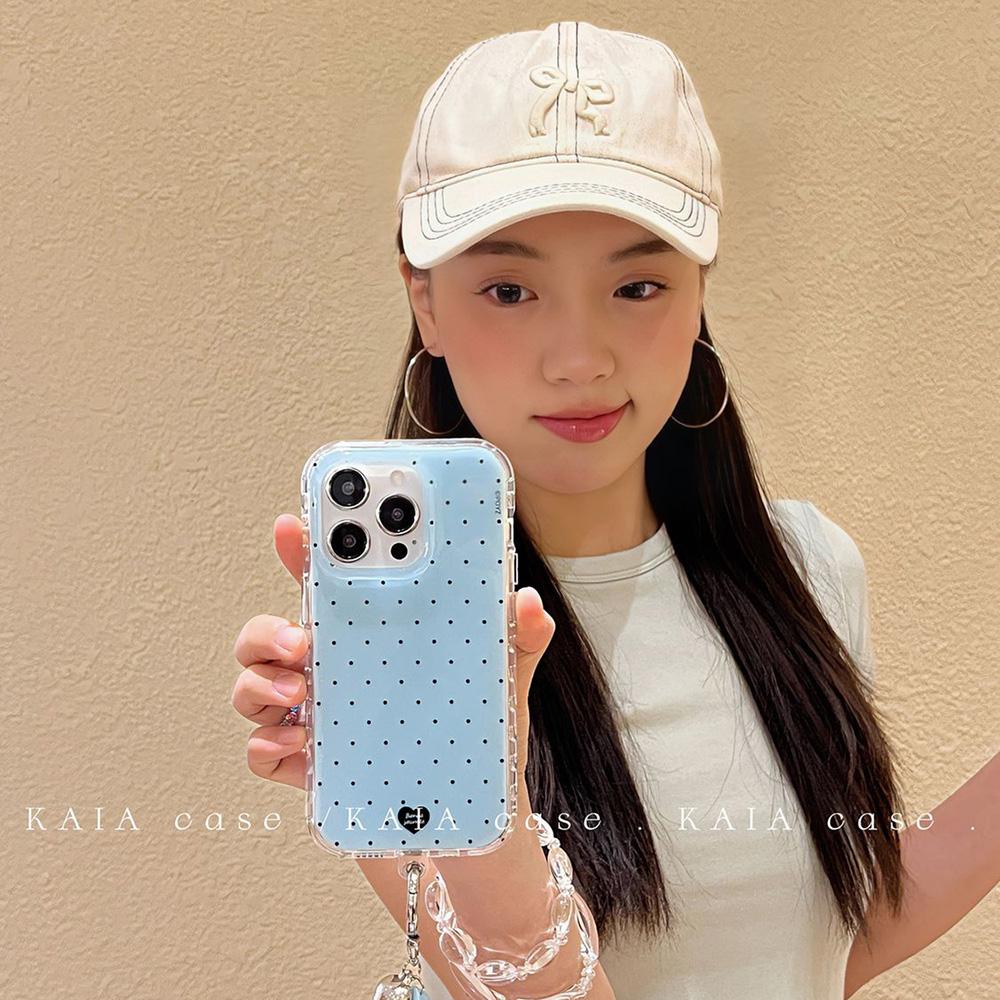 Custodia per telefono a pois onda Ins Giappone Corea per Oppo Reno13 Reno12 Reno11 Reno10 Reno8 Reno7 Reno6 Z F T Pro 4G 5G Texture Piuma