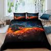 Electric Guitar King Queen Duvet Cover Stringed Instrument Bedding Set Musical Note Quilt Cover Hippie Polyester Comforter Cover