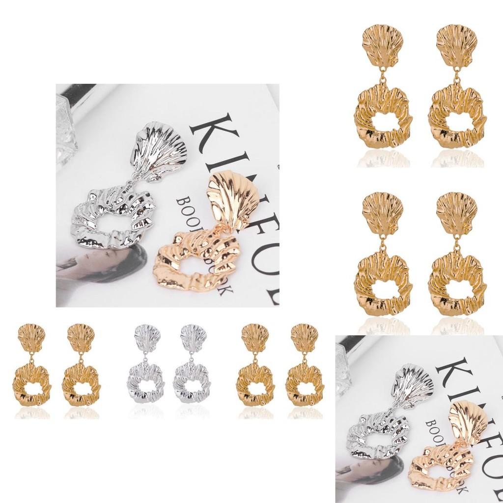 Trendy Geometric Alloy Earrings Stylish Irregular Design Fashion Jewelry For Women