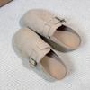 Baotou cool slippers, new matte leather thick-soled lazy Muller shoes in spring