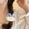Dopamine cream sweet large intestine hair band women's fashion simple head flower versatile headgear hair accessories high sense