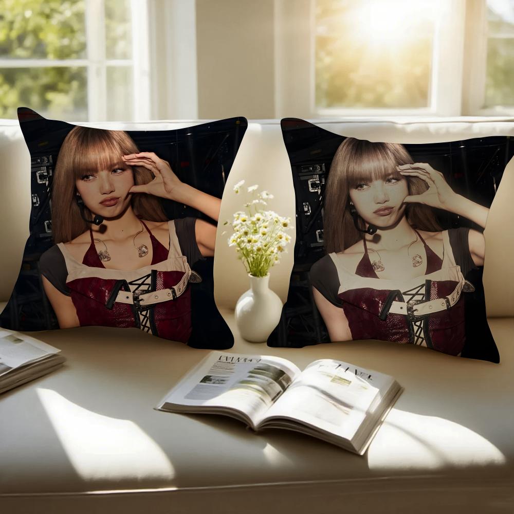 Singer LLisa Cushion Cover Pillowcase Antidustmite Invisible Zipper Short Plush Sofa Cushion