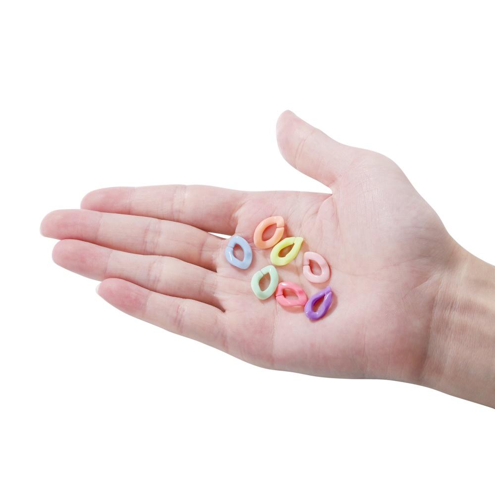 50/100Pcs Colorful Twisted Acrylic Link Chain Assembled Parts Beads for DIY Necklace Jewelry Making Findings Accessories