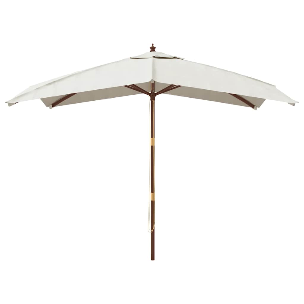 vidaXL Sonnenschirm mit Holzmast Sandfarben 300x300x273 cm