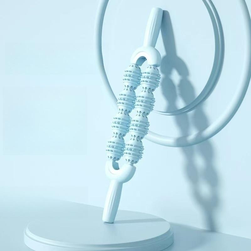 Wolfsbane Manual Cervical Massager Cervical Waist Back Leg Muscle Relaxation Roller Yoga Stick Muscle Fitness Equipment