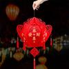 Lint/Gold Foil Spring Festival Red Lantern 3D Spring Festival Hanging Pendant  Party
