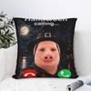 John Pork Halloween Brainrot Meme Pillowcases Kawaii Pillow Case For Sofa Car Home Decor Soft Pillow Cover