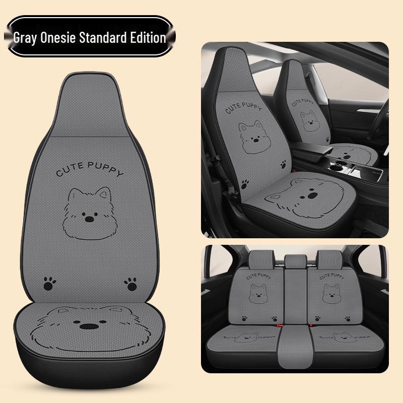 Cartoon West Highland Car Seat Cushion for BYD Seal 06 Yuan PLUS/Pro - Universal and Breathable, All-Season.