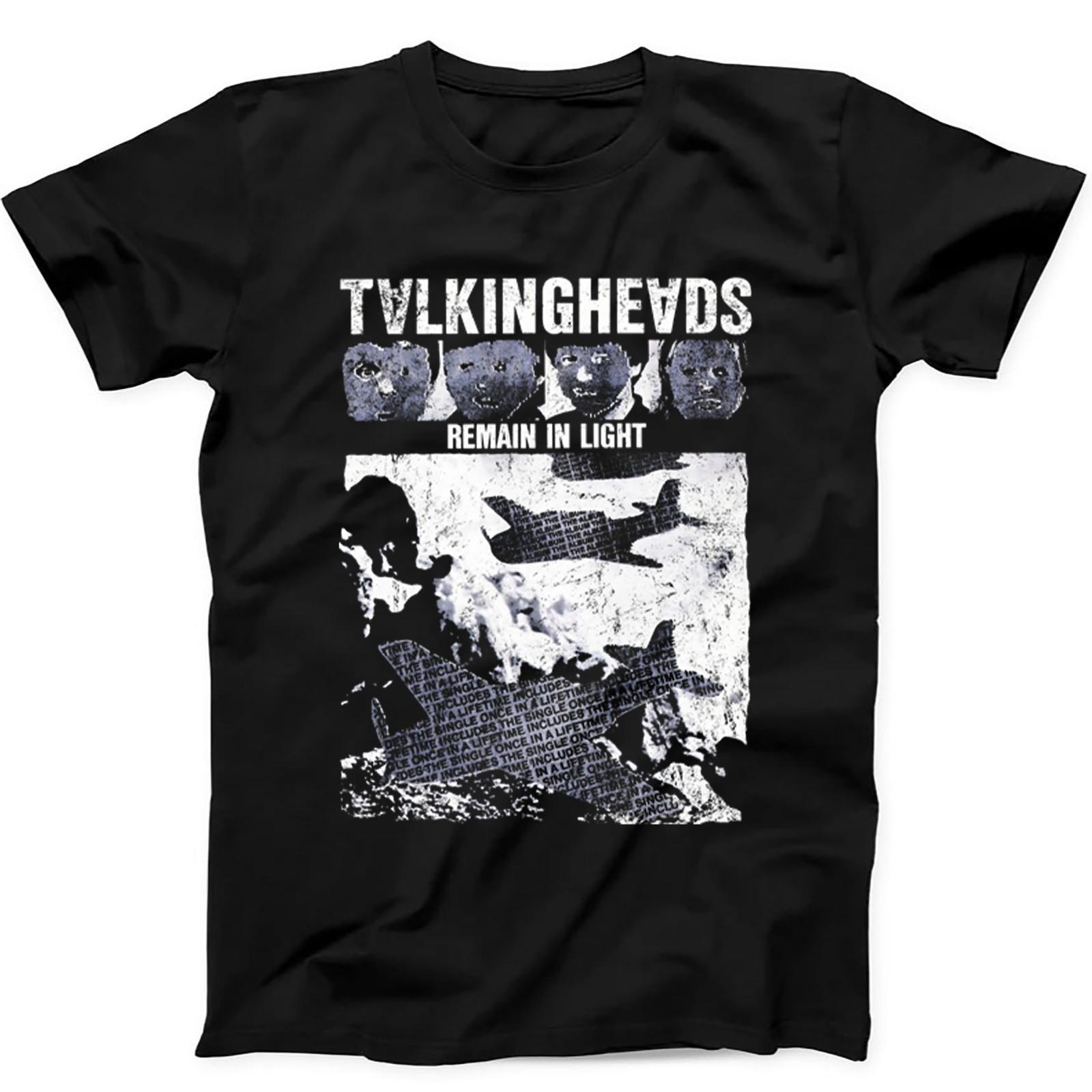 Talking Heads Remain In Light Punk Rock Poster Gift Tee Black T Shirt 631 S