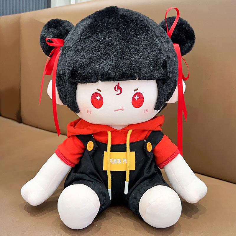 Two-dimensional Nezha Doll Doll Creative Cartoon Ao Bing Doll Plush Toy Lotus Cake Doll Birthday Gift