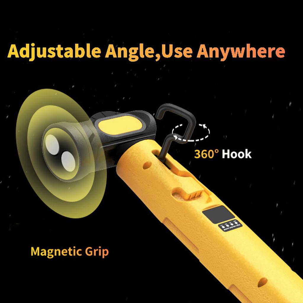 Super Bright Magnetic Work Light Built-in 5200mAh Rechargeable Battery Underhood Work Lamp Bar For Car Repair Outdoor Lighting