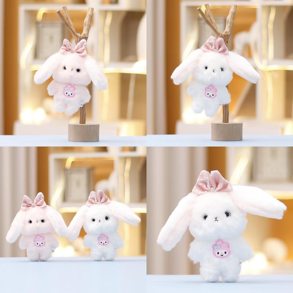 Adorable Plush Rabbit Doll Soft Stuffed Animal Keychain Perfect Gift For Girls