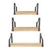 3Pcs Floating Shelf Durable Wall Mounted Rustic Wood Shelves Floating Exquisite Wall Shelves for Home Shop Office