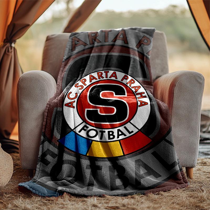 Ac Sparta Praha Flannel Blanket Soft Warm All-Season Throw, Design for Camping, Car Travel, Hiking Sofa, Bed, Office Perfect Gift for Parties