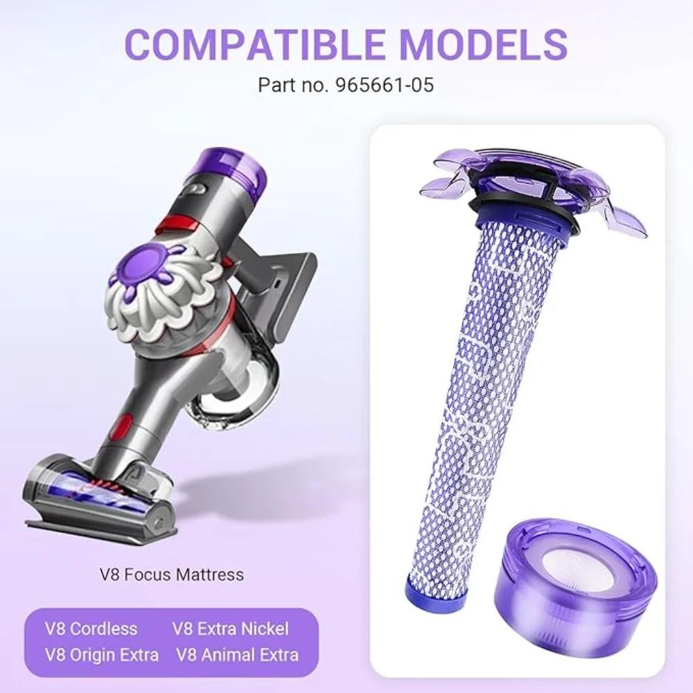 Filter für Dyson V8 für FOCUS Matratze SV25 SV37 Handstaubsauger, Ersatz Vor- Nachfilter Teilenummer. 965661-05
