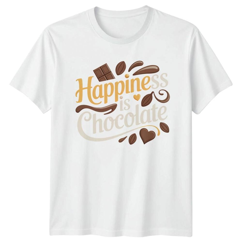 Happiness Is Chocolate TShirt Chocolate Lover Confectionery S