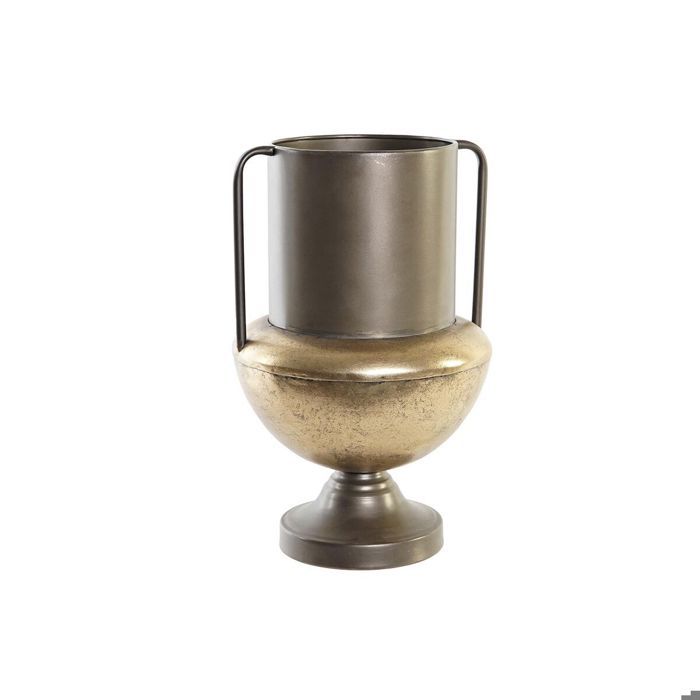Vase Décoratif - DKD Home Decor - Vintage - Métal Noir/cuivre - 20 X 20 X 33 Cm - Mixte