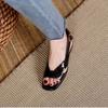 Ladies Summer One Buckle Low Heel Shoes Pure Color Temperament Elegant Commuter Shoes