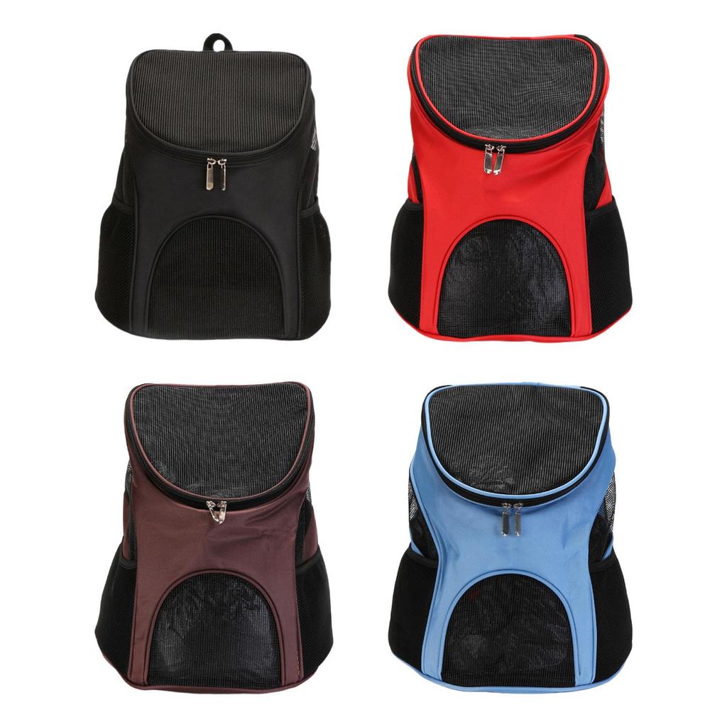 Pet Carrier Mesh Backpack, Cat Breathable , Portable Ventilated and Outdoor Collapsible Red