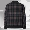 MONTAGUT Herren Karierte Strickjacke mit Baseballkragen