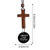 Rear View Mirror Cross Wooden Auto Ornament Rear View Lightweight Automotive Interior Rearview Religious Decor For Friends