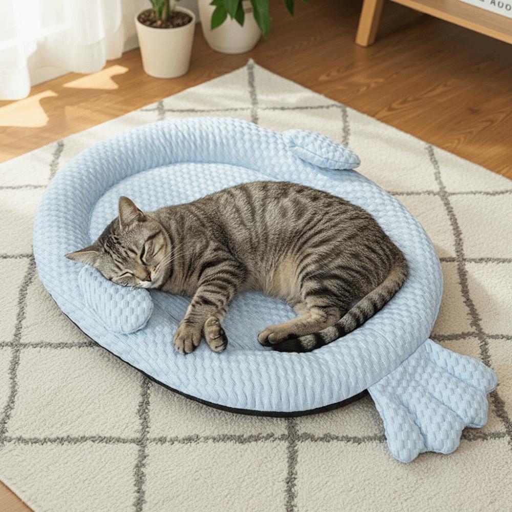 Cartoon Shape Pet Cooling Mat Non-Slip Dog Sofa Cushion Large Space Cat Nest  for Cats and Dogs