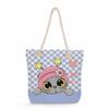 Cartoon animals print thick rope single-shoulder beach bag 7270 KTB
