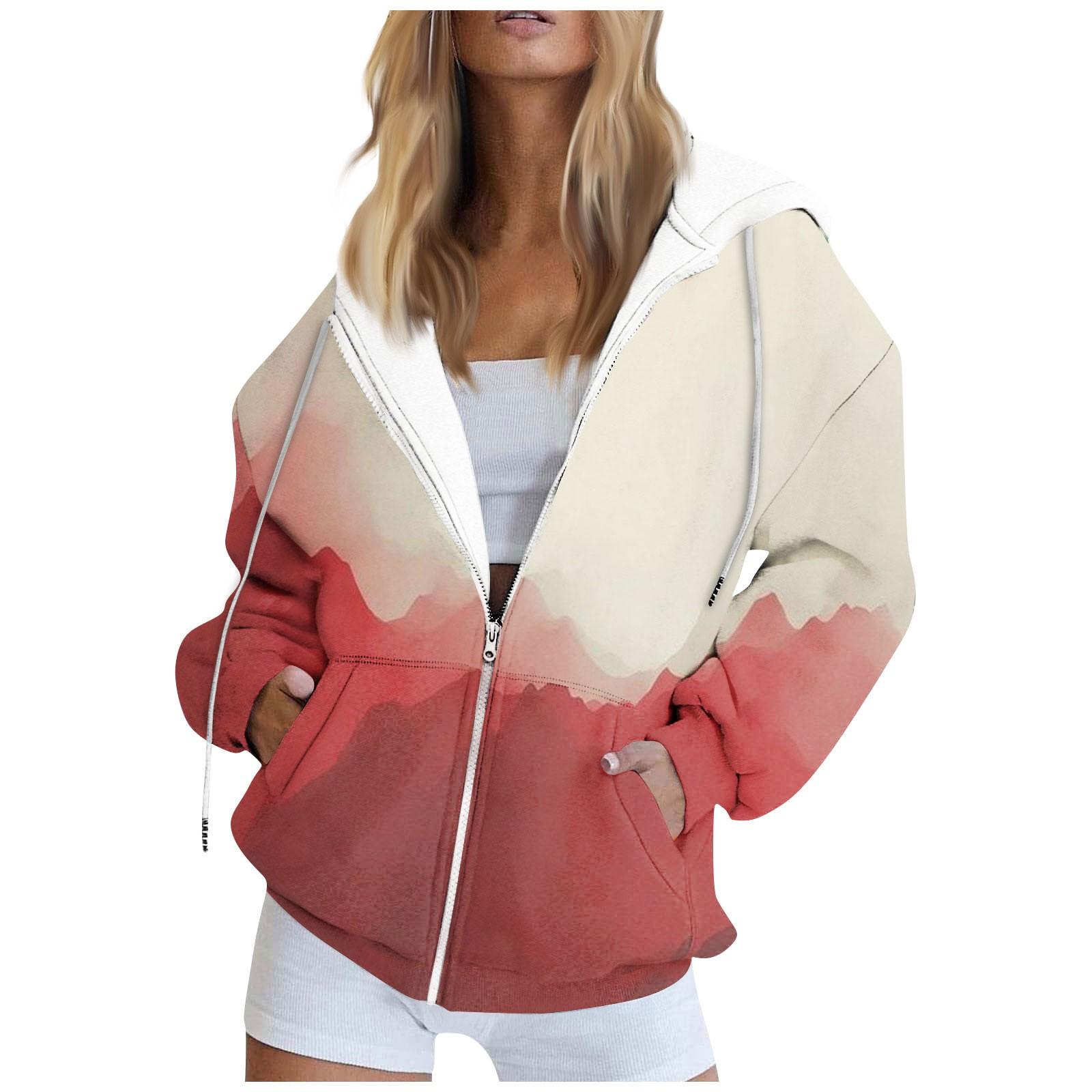 Женская толстовка с длинным рукавом и принтом, куртка с карманом и длинными рукавами, пальто с капюшоном на молнии, осень XXL