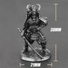 Copper Japanese Shogunate Samurai Soldiers Figurines Vintage Metal Solidiers Model Statues Home Decoration Desktop Ornaments