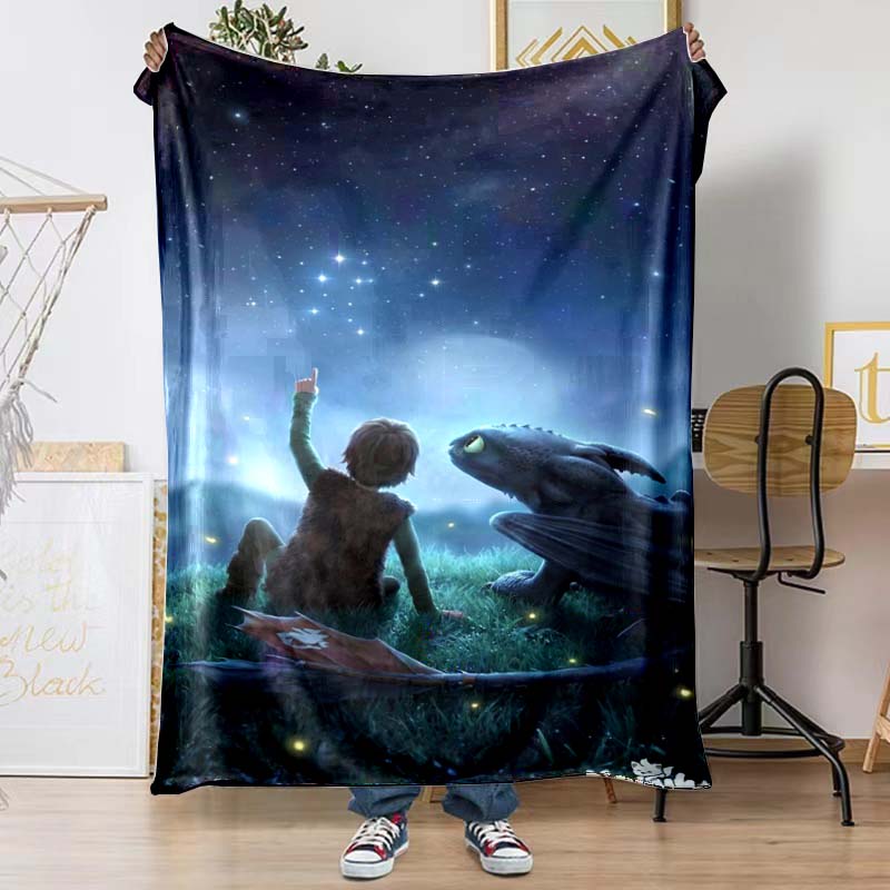 Toothless Patterned Blankets Are Perfect for Beds or Other Occasions, Making Them A Perfect Gift Choice.