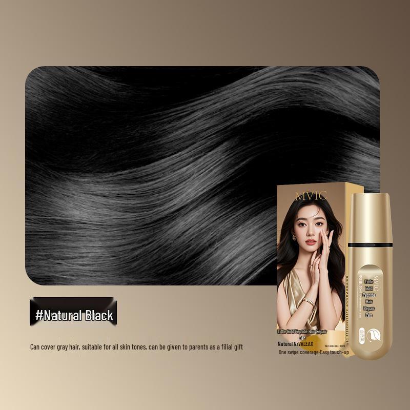 MVIC Peptide Hair Repair Touch-Up Comb - Convenient Gray Coverage, Disposable Color Pen