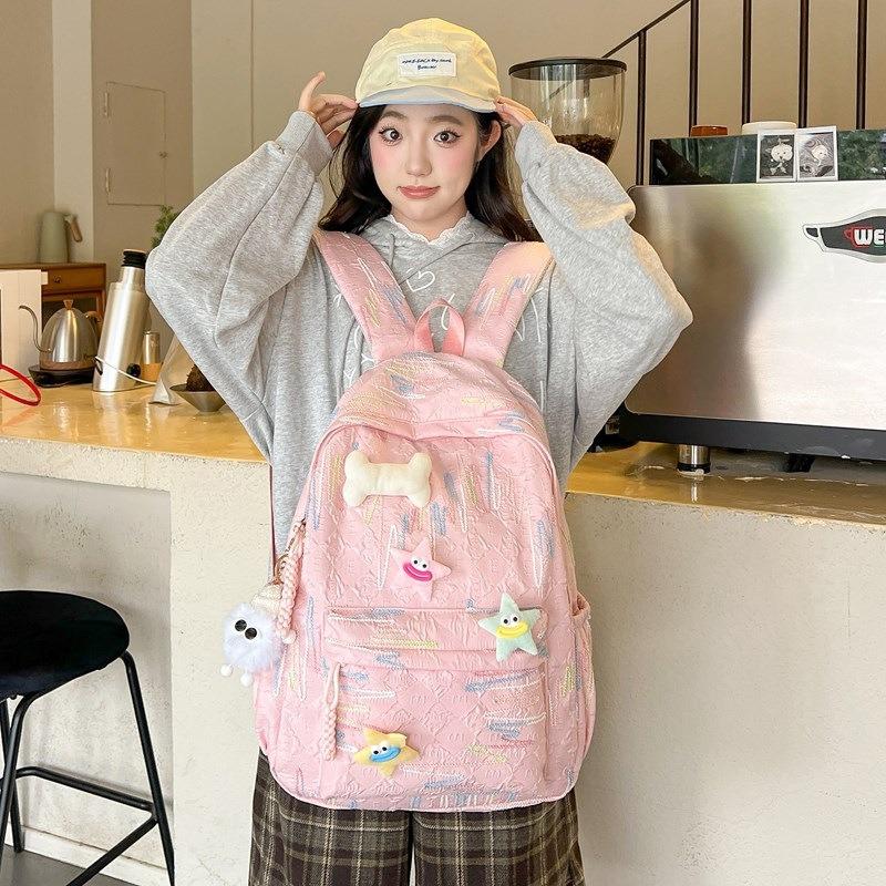 College student high value weight reduction schoolbag cute soft girl backpack ins bag women's versatile mini backpack