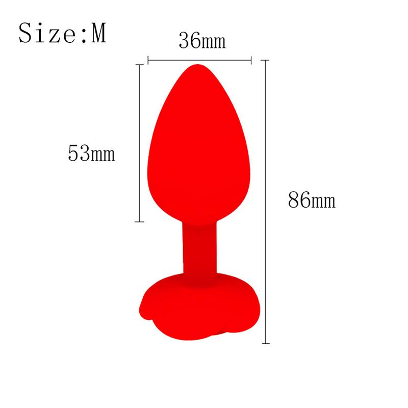 Rose Silicone Anal Plug Set of 3 Sizes Prostate Massager Butt Plugs Stimulator for Couples Men Women Anal Trainer Sex Toy