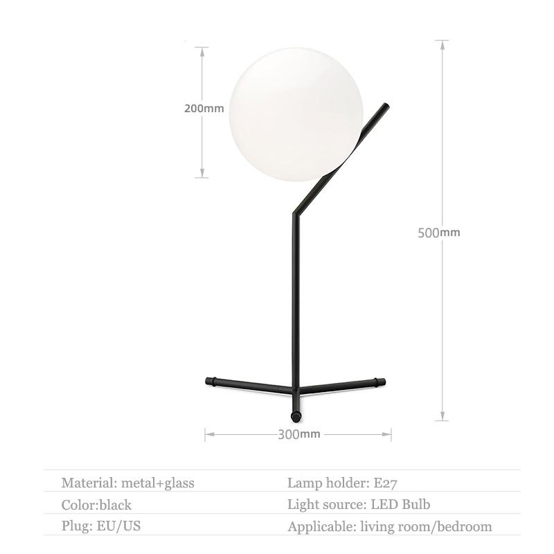Moderne LED Tisch Lampe Schlafzimmer Schreibtisch Lampe Glas Ball Tisch Lampe Poliert Chrom Gold Nordic Schreibtisch Licht Wohnzimmer Boden Nacht