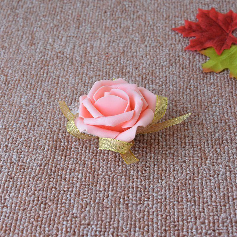 Bridesmaid Wrist Corsage Wedding Party Rose Bracelet Silk Flowers Ribbon