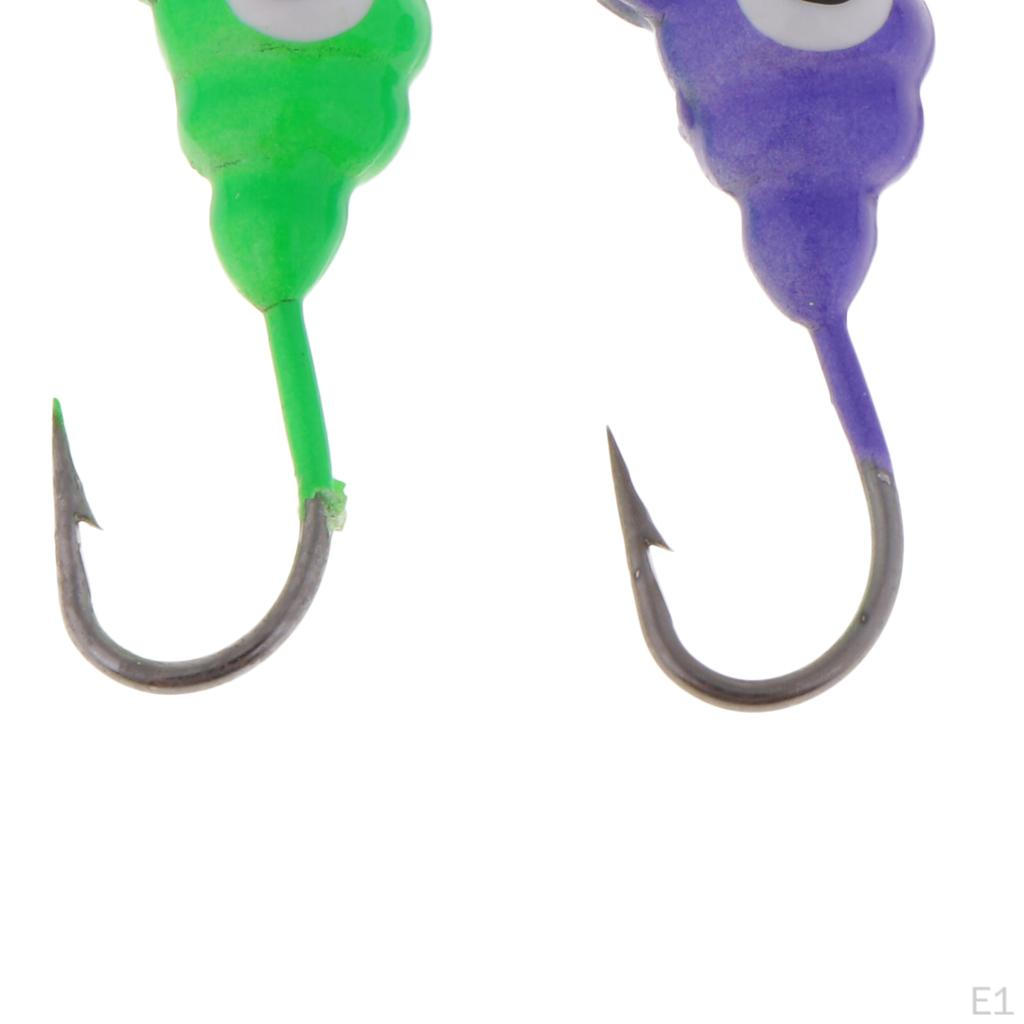 6Pcs Ice Fishing Jigs Slams Bluegill Crappie Perch