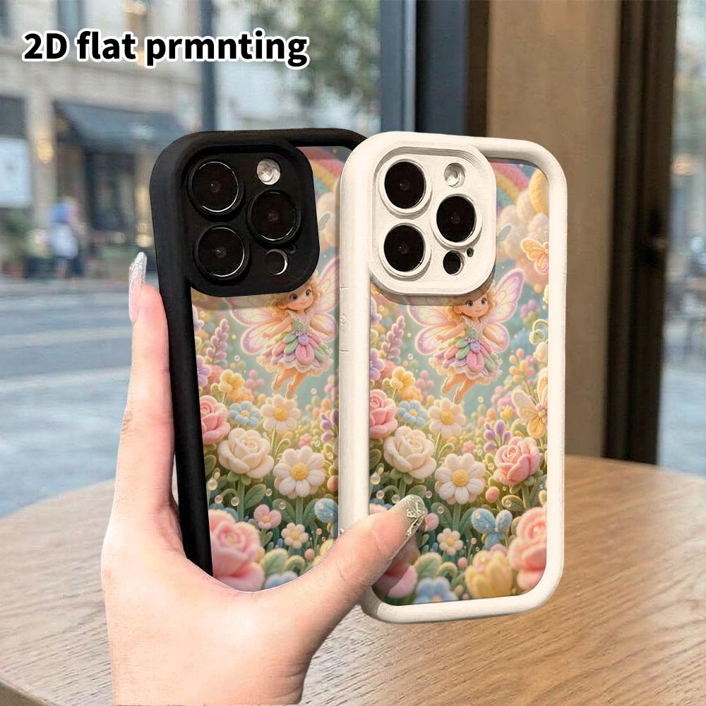 Phone Case: 2D Flat Design Suitable for iPhone 18 17 16 15 14 13 Pro Protective Case, Butterfly Fairy, Perfect Christmas and Halloween Holiday Gift