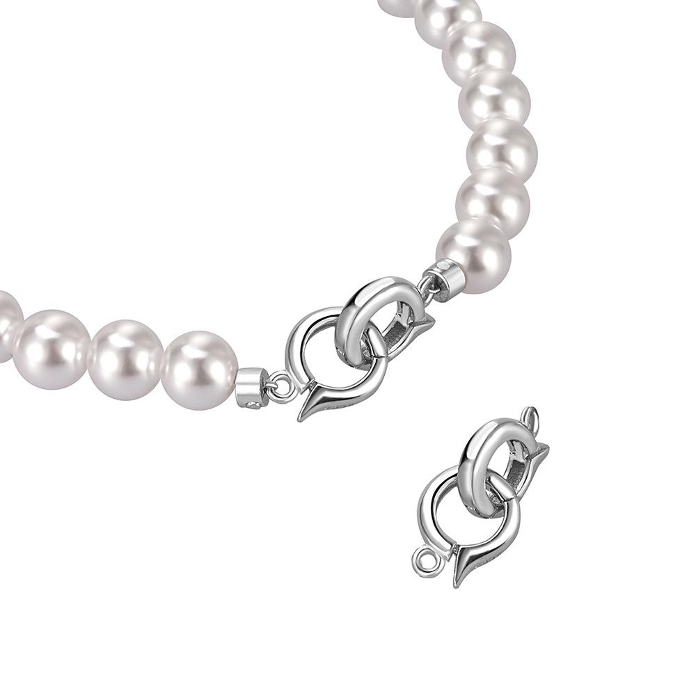 18K Gold & 925 Silver Double Circle End Clasp Charms for DIY Bracelets & Necklaces