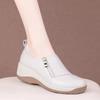 One-pedal shaking autumn casual soft leather comfortable thick-soled wear-resistant women's shoes single shoes women