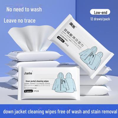 "Disposable Down Jacket Cleaning Wipes - Portable, Degreasing, and Free of Wash"