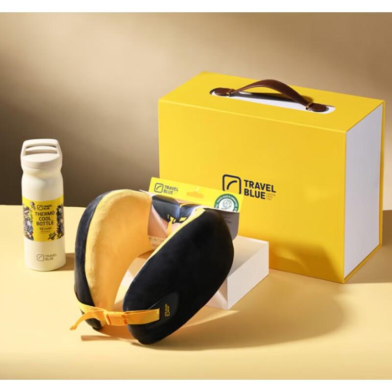 Travel Blue Infinite Neck Pillow and Insulated Mug Gift Set