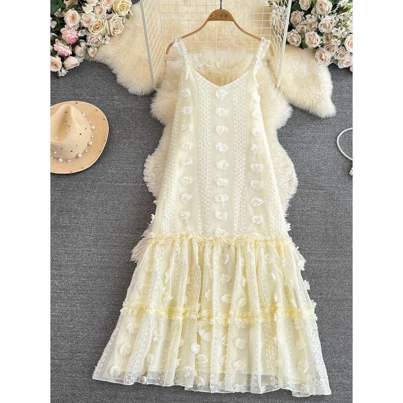 Sanya Photography Loose Three-Dimensional Dress Summer Sling