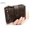 Marke Männer PU Leder Kurze Brieftasche mit Zipper Münzfach Vintage Große Kapazität Männliche Kurze Geldbörse Karte Halter