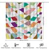 Colorful Geometric Shower Curtain Bathroom Decor Ideas 3D Printed Water-Resistant Fabric Easy Install Hook Rings Set For Bathtub