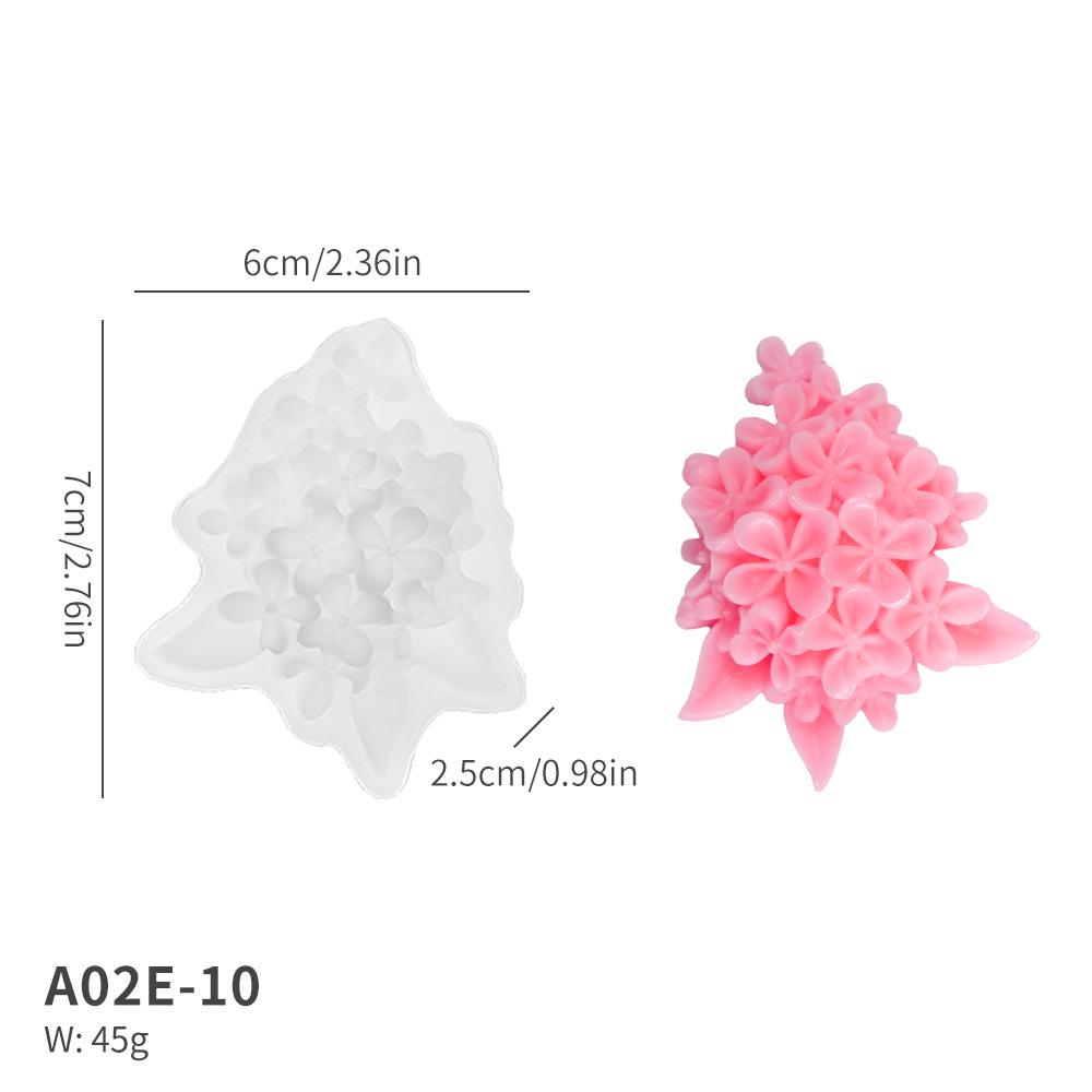 3D Floral Silicone Mold: 19 Flower Shapes for Fondant, Cake, and Candle DIY
