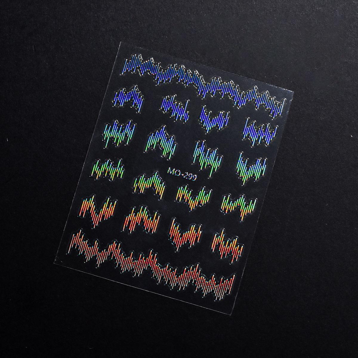 

Высокоглянцевые светоотражающие шелковые нити наклейки для ногтей - Диско рельефные длинные полоски