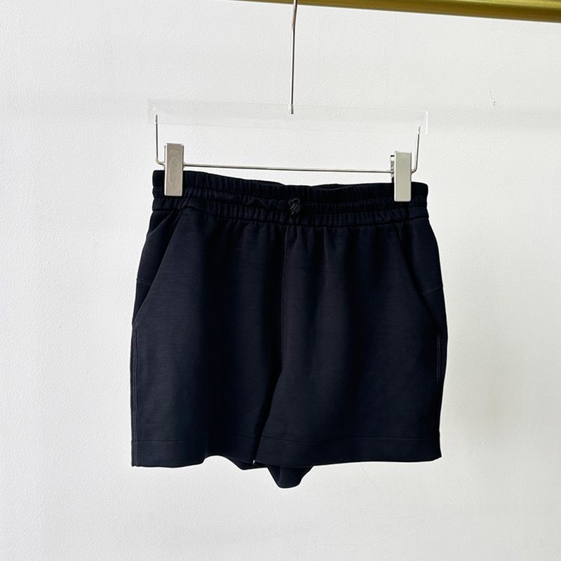 

Lu Same Style Air Layer Sports Shorts Female 2025 New Arrival High Waist Loose Running Leisure Easiest for Match Fitness Yoga Pants Black S