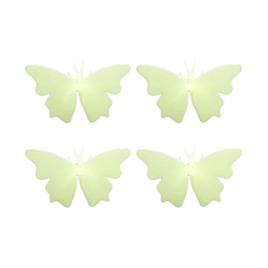 

4шт светящаяся светящаяся стена в темной бабочке наклейка флуоресцентная декор детской комнаты